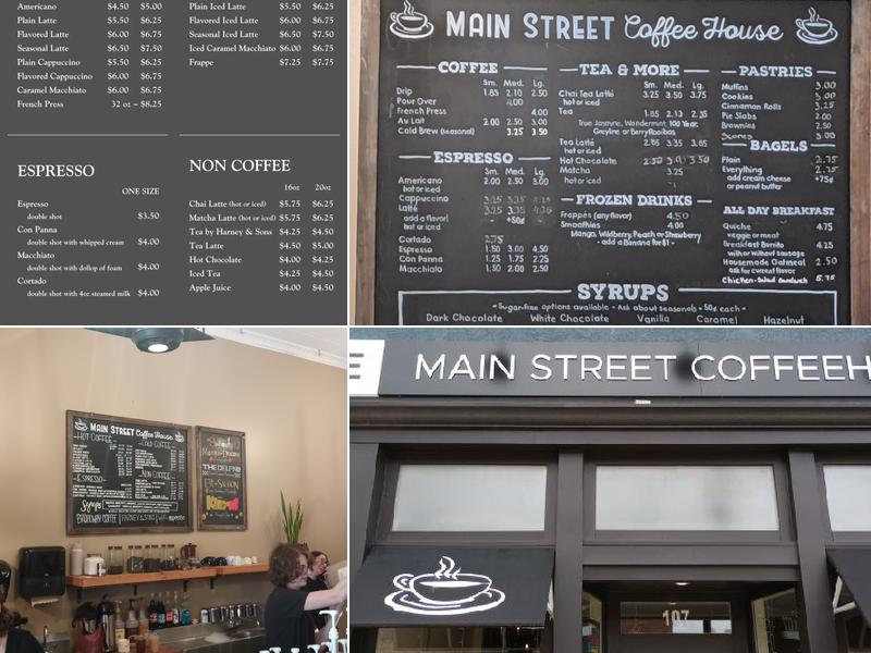 Main Street Coffee House Menu