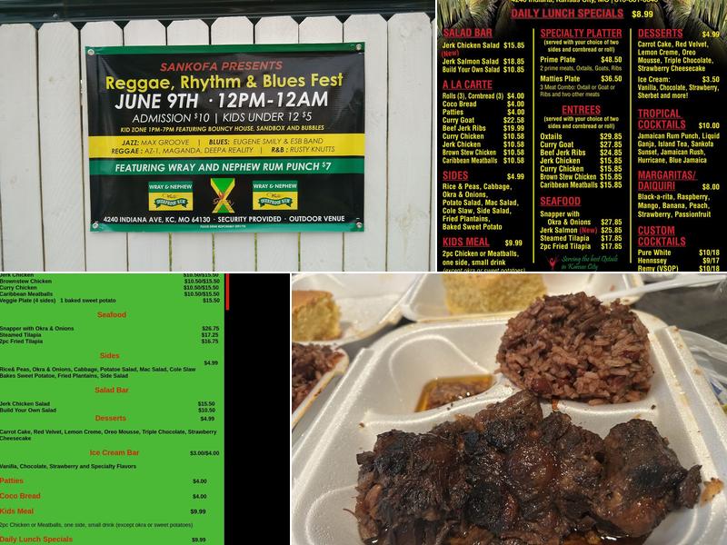 Sankofa Cafe & Bar Menu