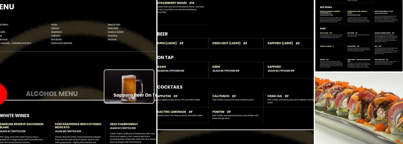 RB Sushi Menu