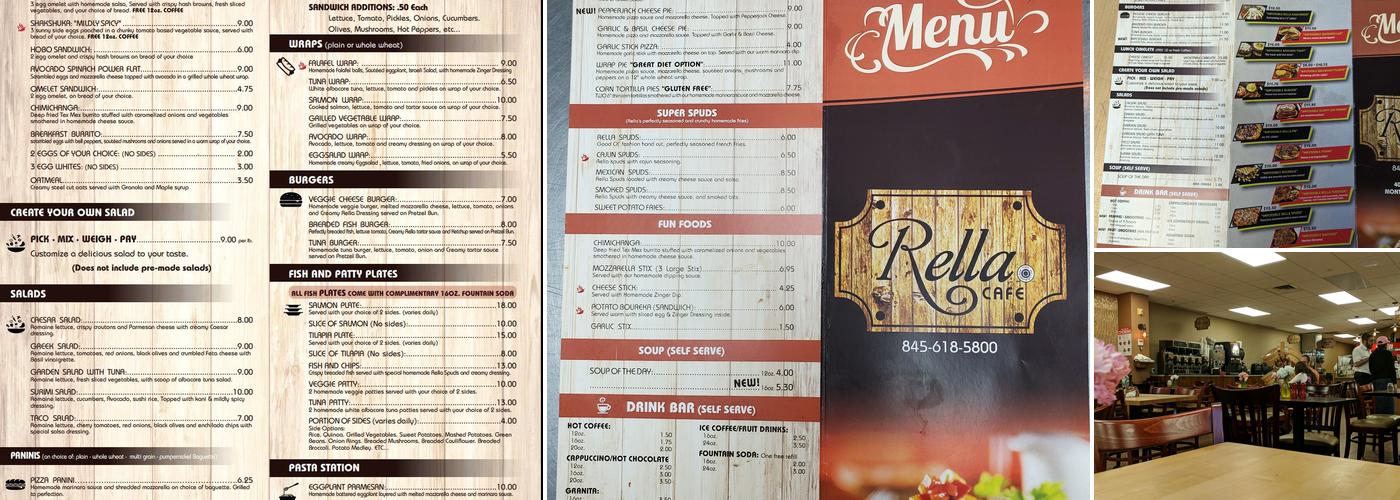 Rella Cafe Menu