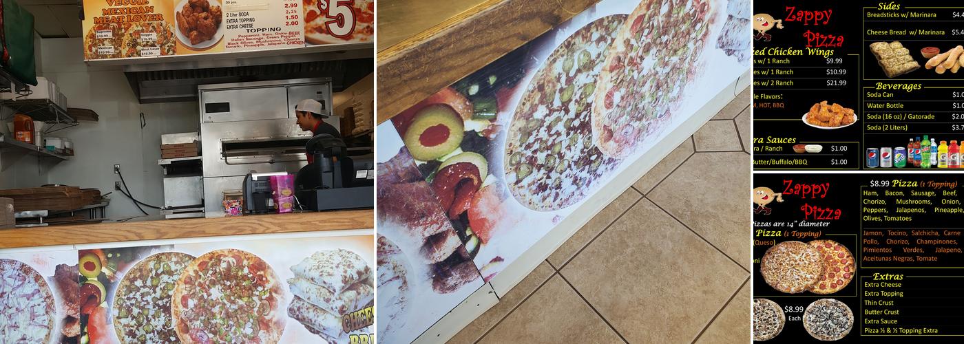 Zappy Pizza Menu