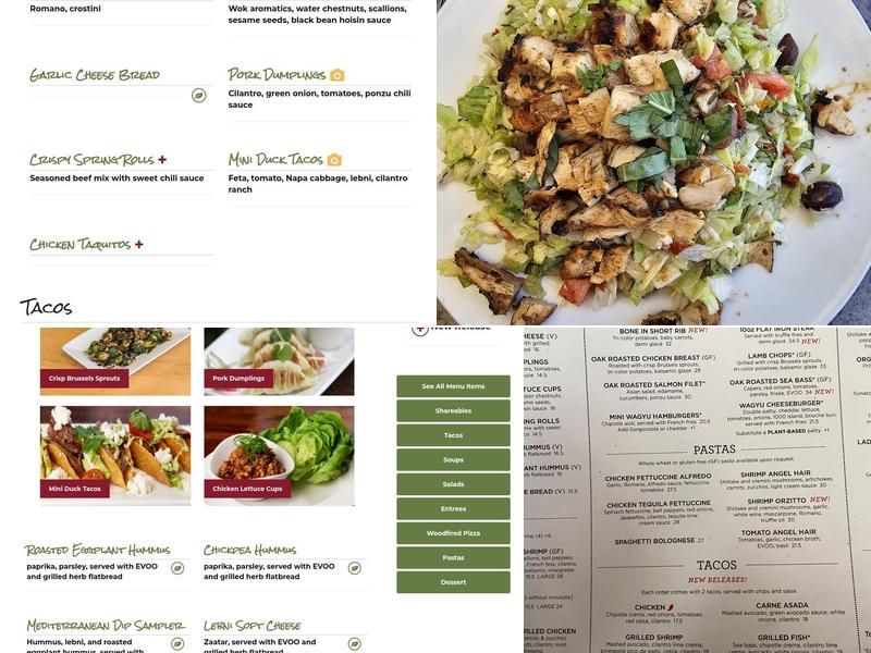 Sammy's Woodfired Pizza Menu