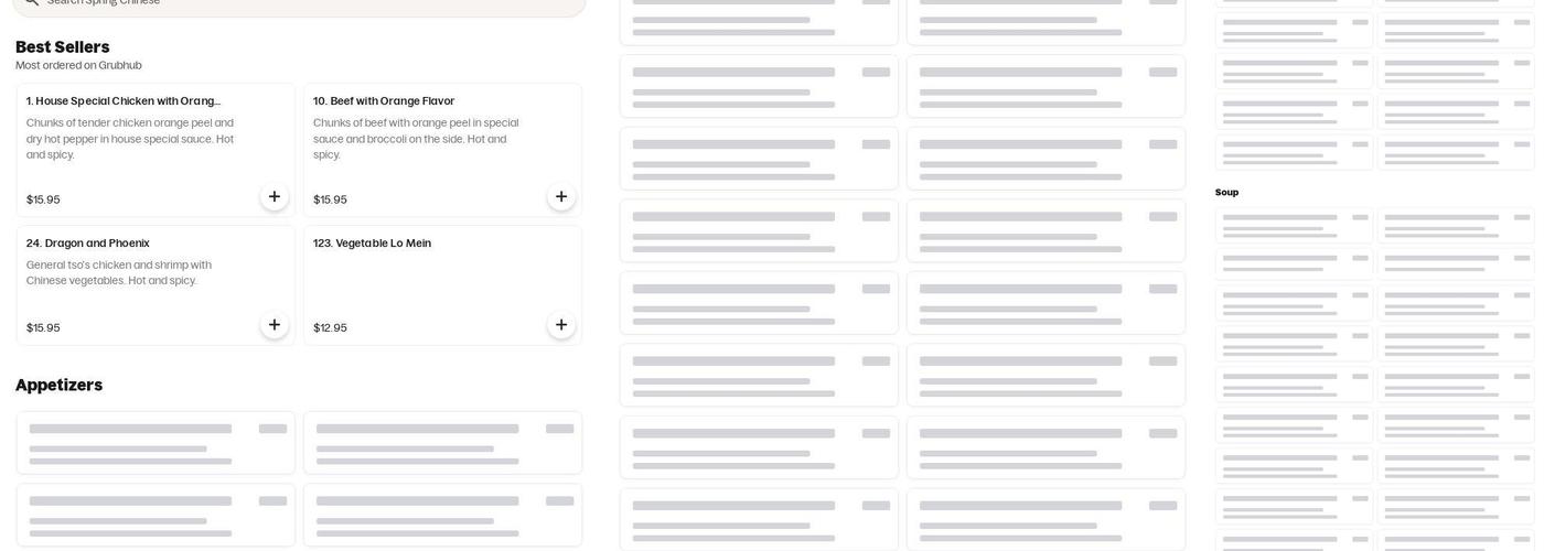 Spring Restaurant Menu