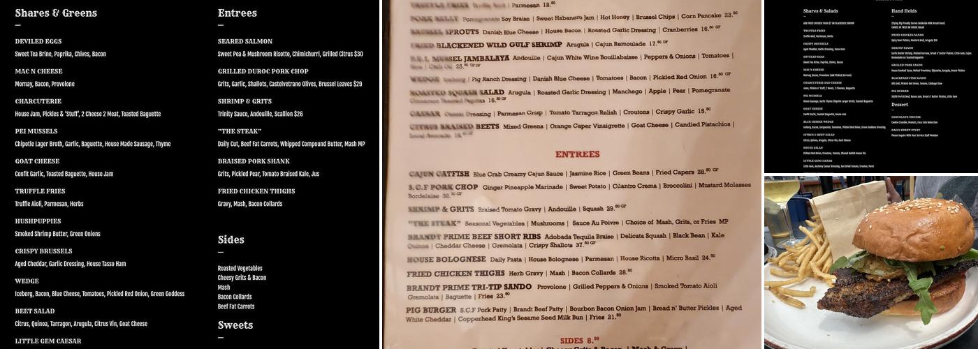 Flying Pig Pub & Kitchen Menu