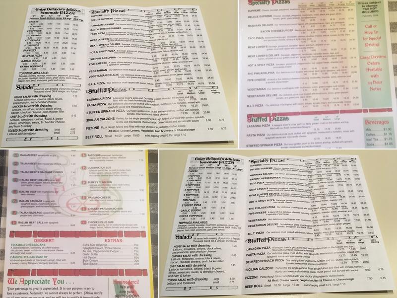 Belluccio's Menu