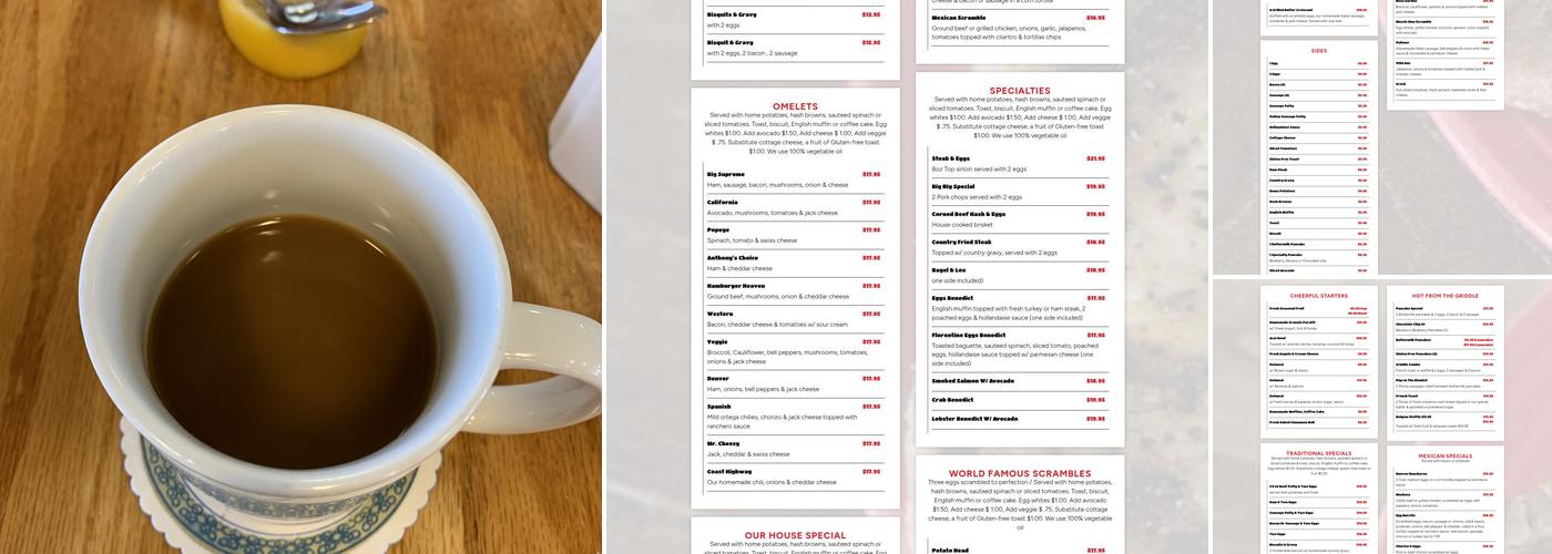 Harbor House Cafe Menu