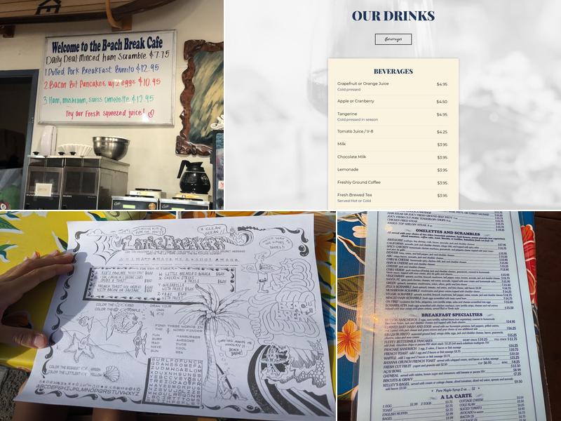Beach Break Cafe Menu
