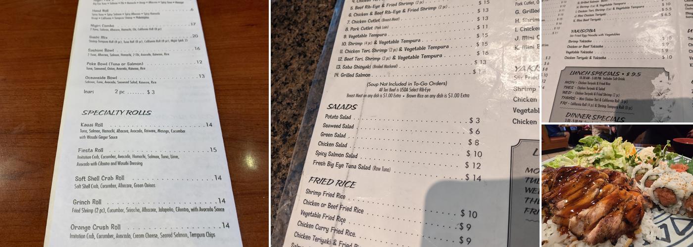 Teri Cafe - Oceanside II Menu