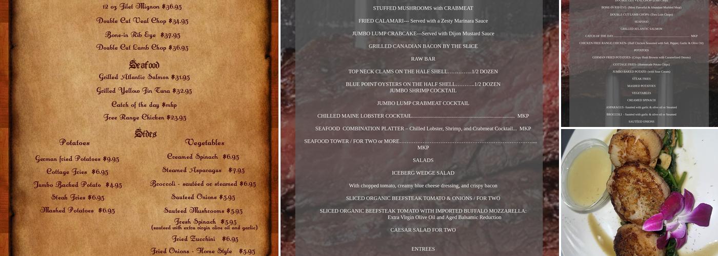 Wayne Steakhouse Menu