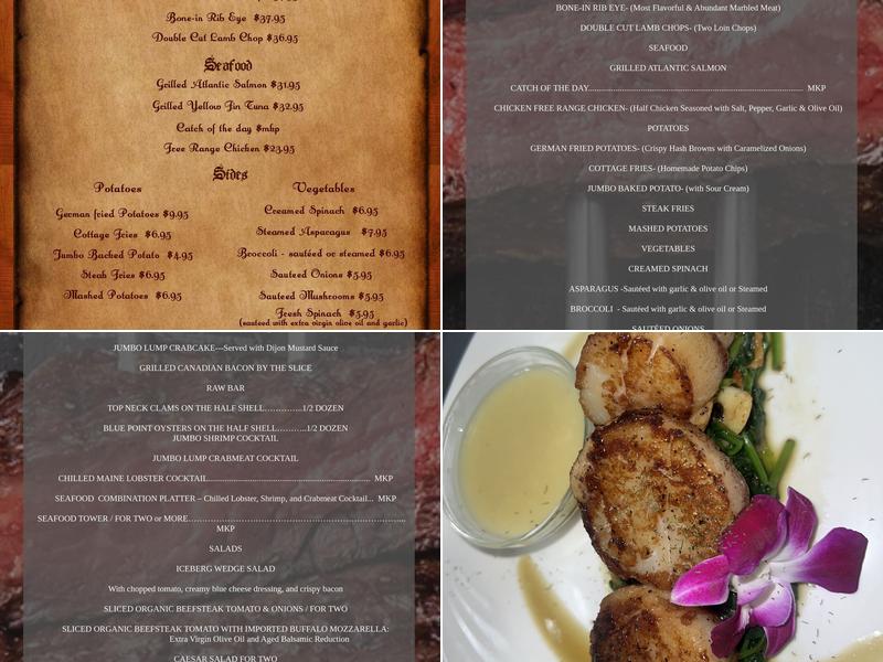 Wayne Steakhouse Menu