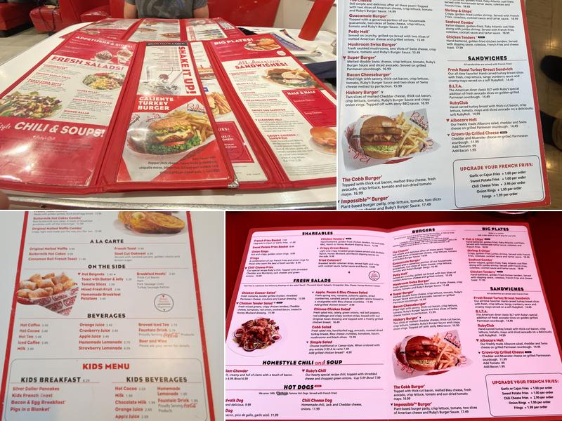 Ruby's Diner Menu