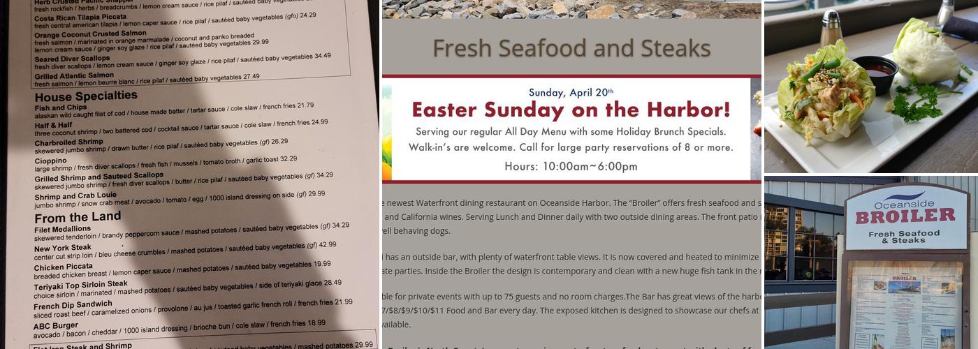 Oceanside Broiler Menu