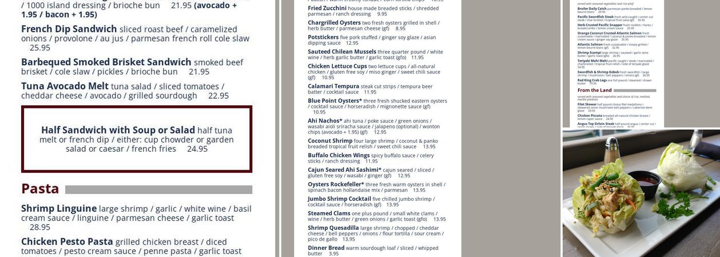 Oceanside Broiler Menu