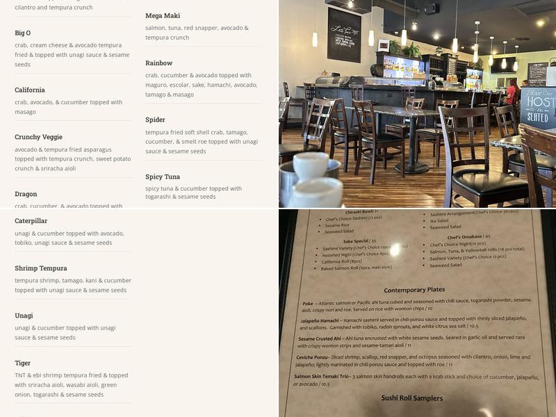 Sake Japanese Bistro and Bar Menu