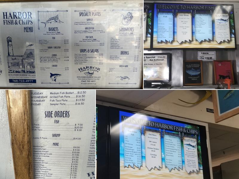 Harbor Fish & Chips Menu