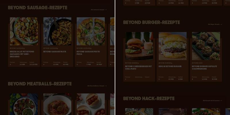 Beyond Meat Menu