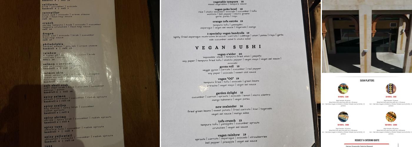 Harney Oceanside & Lounge Menu