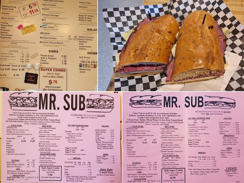 Mr. Sub Menu