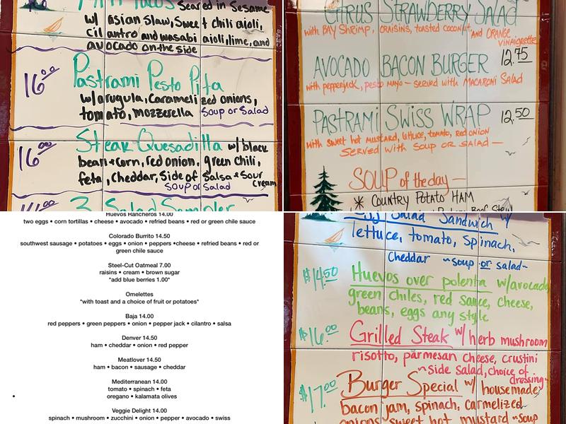 Tango Cafe Menu