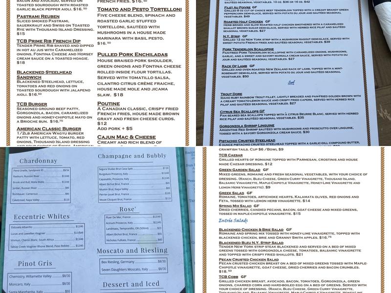 Trinity At City Beach Menu