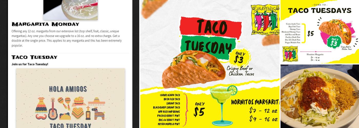 Jalapeños Menu
