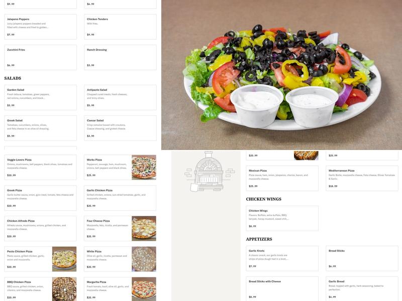 Rancho Giant Pizza Menu