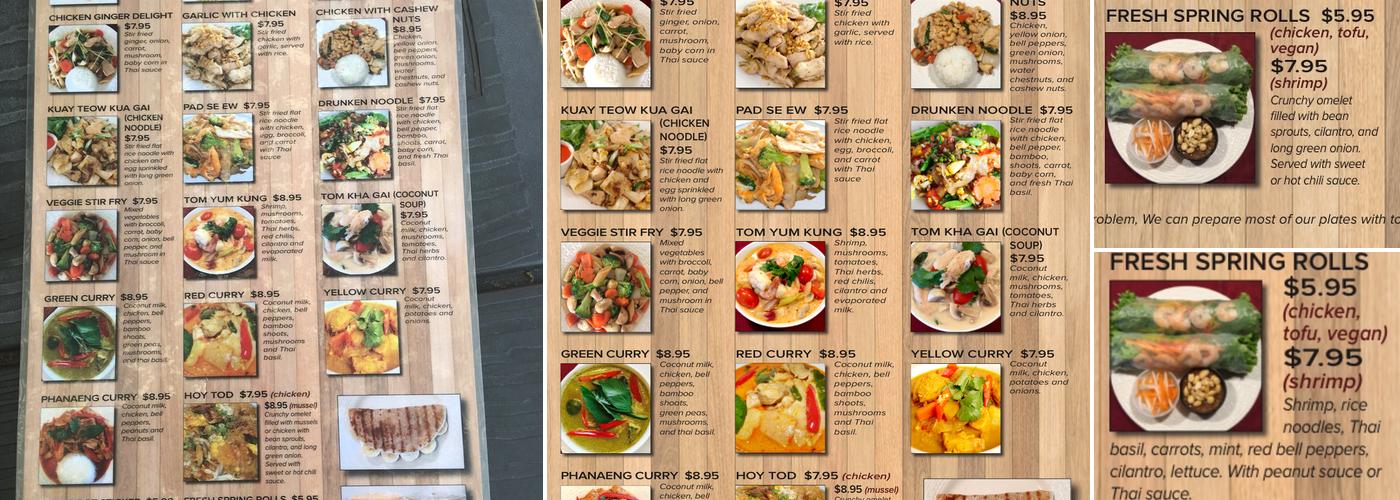 Ohn's Thai Plate Menu