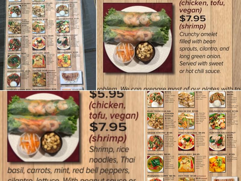 Ohn's Thai Plate Menu