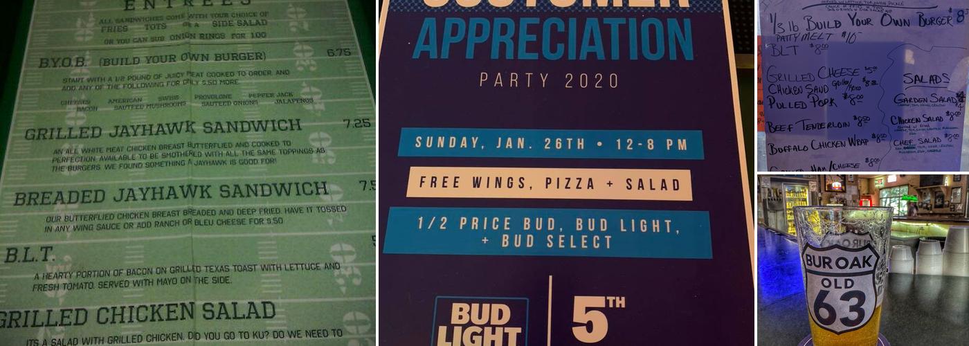 The 5th Down Bar & Grill Menu