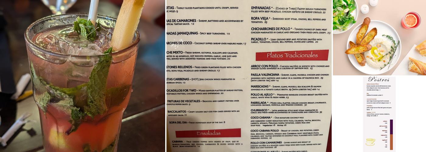 Cabana Menu