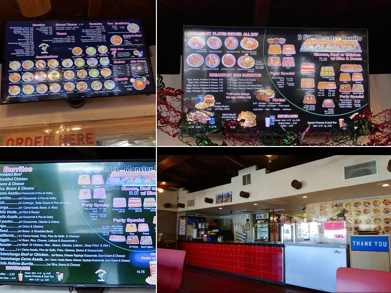 Los Jilberto's Taco Shop Borrego Springs Menu