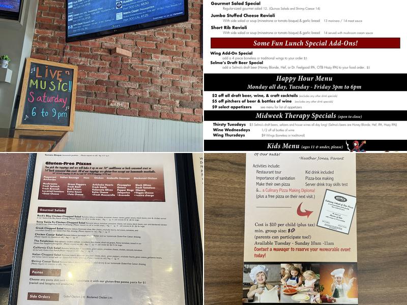 Selma's Chicago Pizzeria & Tap Room RSM Menu