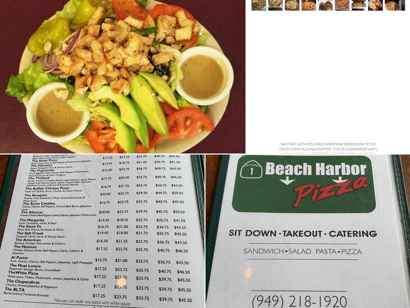 Beach Harbor Pizza Menu
