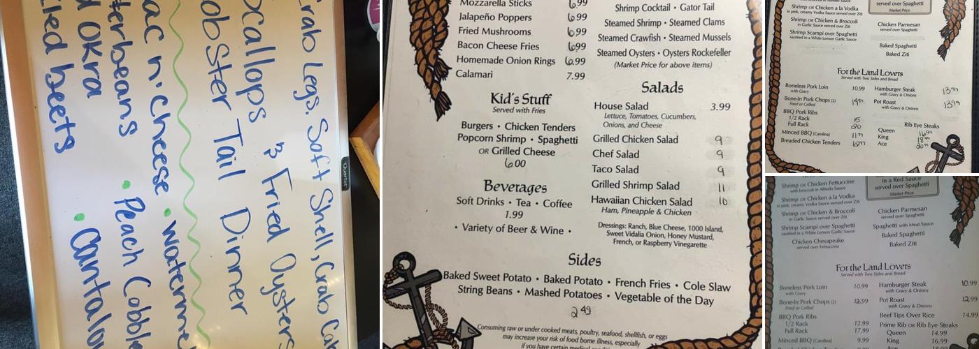 Copper Kettle Restaurant Menu
