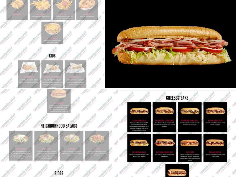 Philly's Best Cheesesteaks Menu