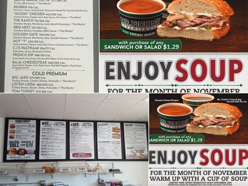 Mr. Pickle's Sandwich Shop - Lake Forest, CA Menu