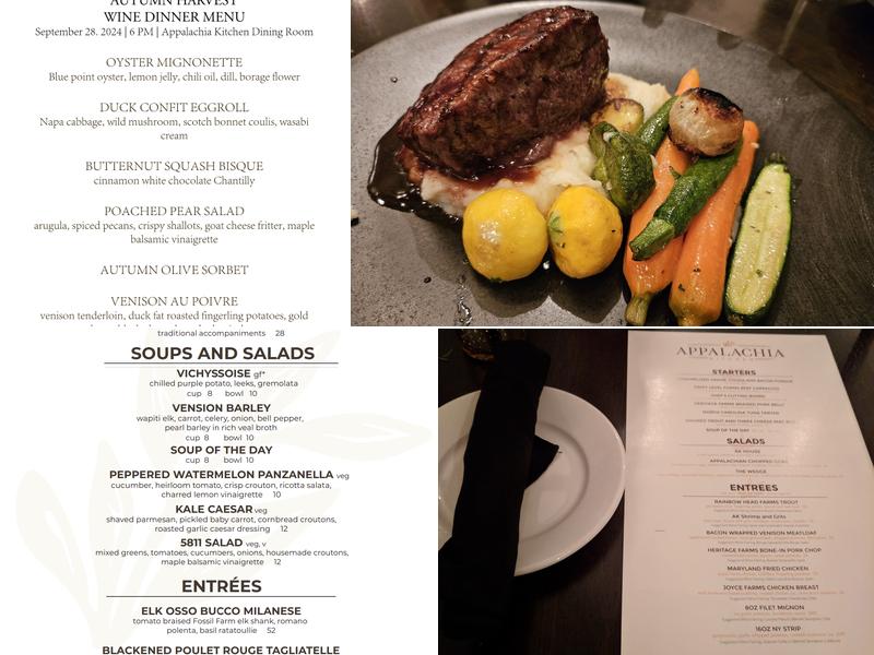 Appalachia Kitchen Menu