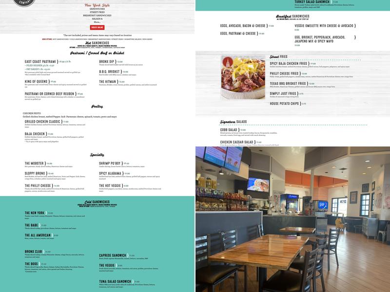 Bronx Sandwich Company Menu