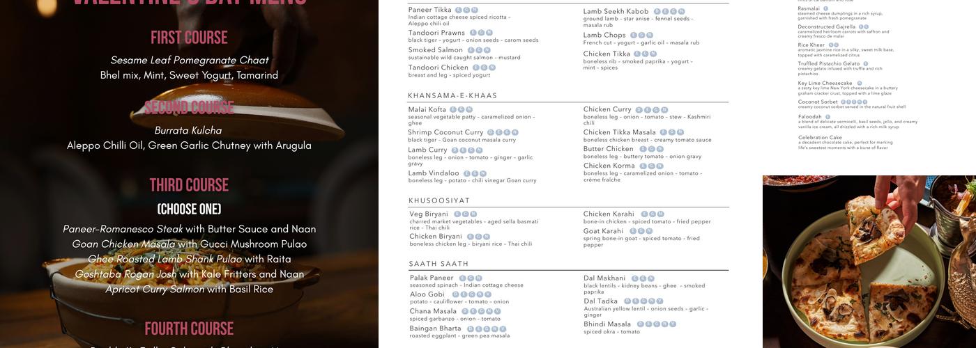 Mint Restaurant Menu