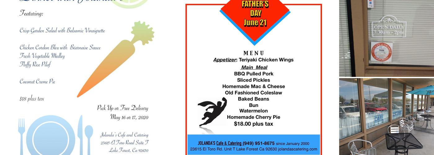 Jolanda's Cafe & Catering Menu