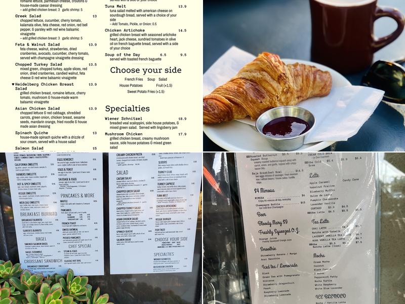 Cafe Heidelberg Menu