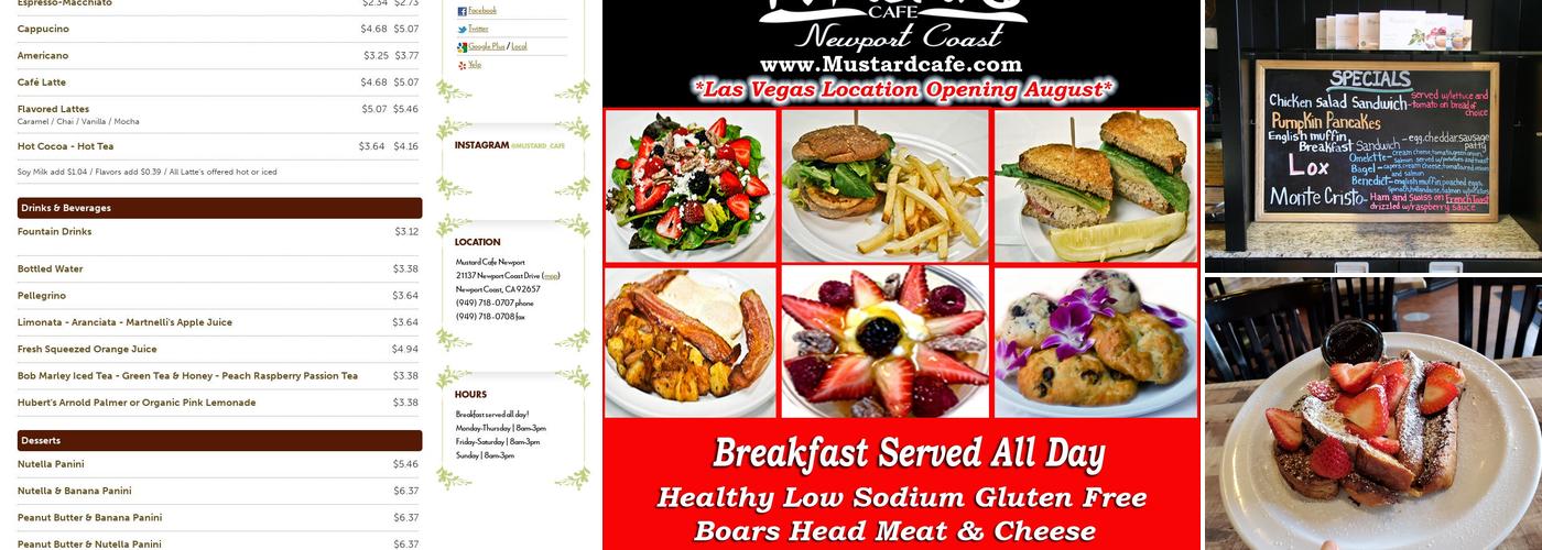 Mustard Cafe Menu