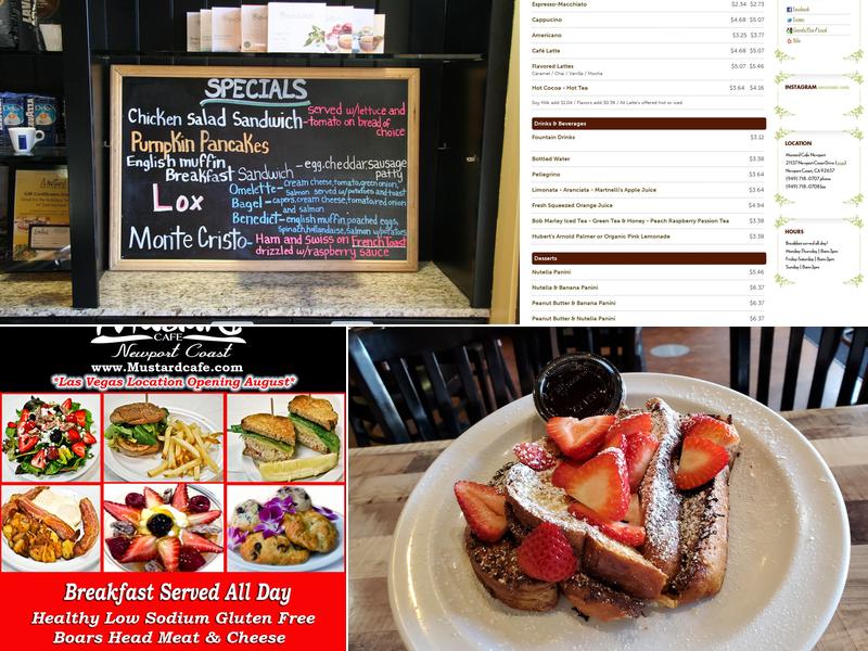 Mustard Cafe Menu