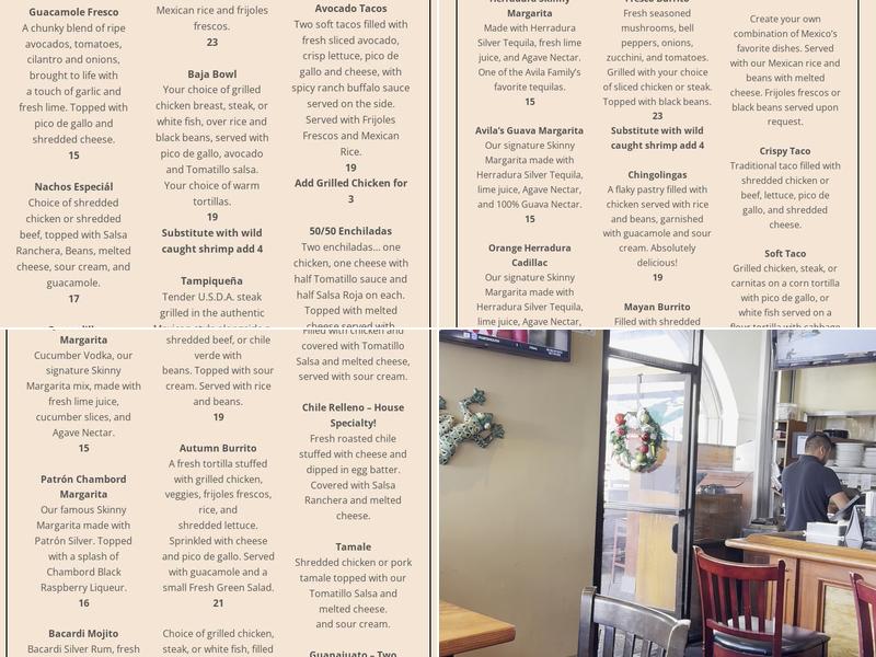 Avila's El Ranchito - Laguna Niguel Menu