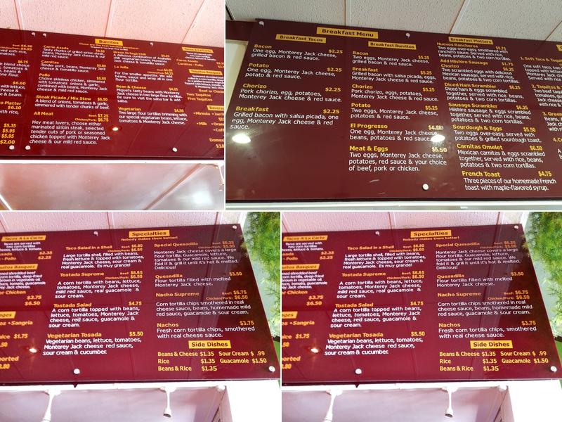 El Progreso Mexican Restaurant Menu