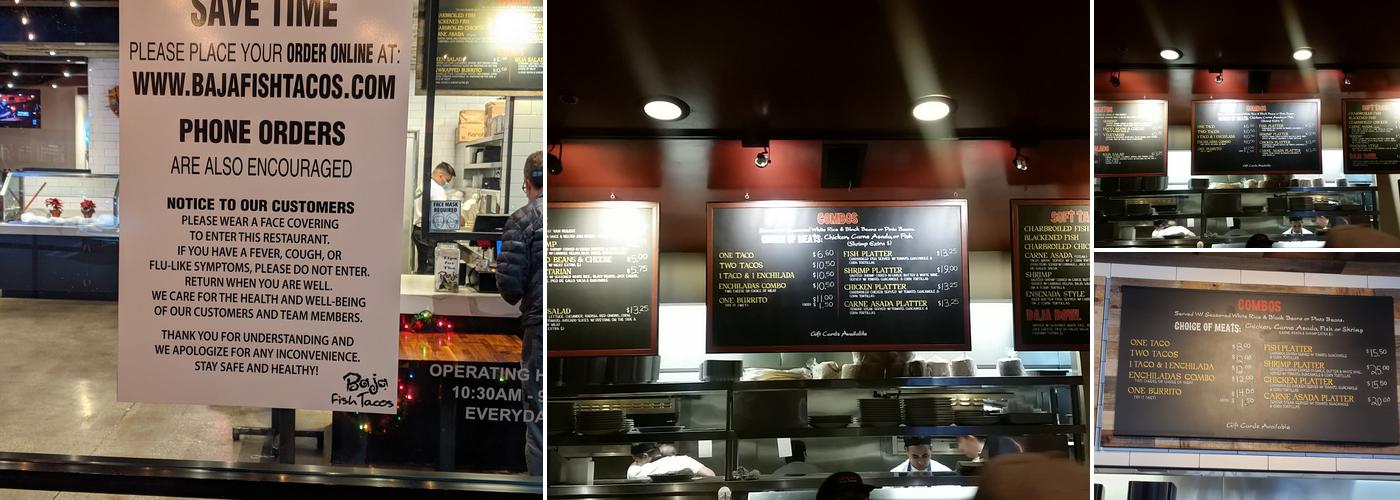 Baja Fish Tacos Menu