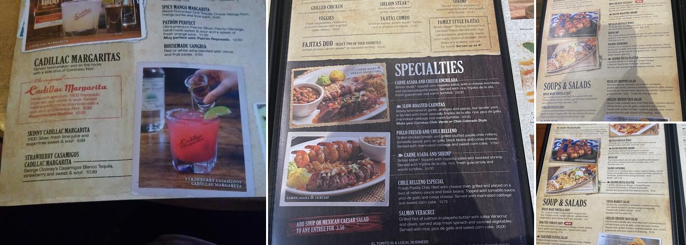 El Torito Menu