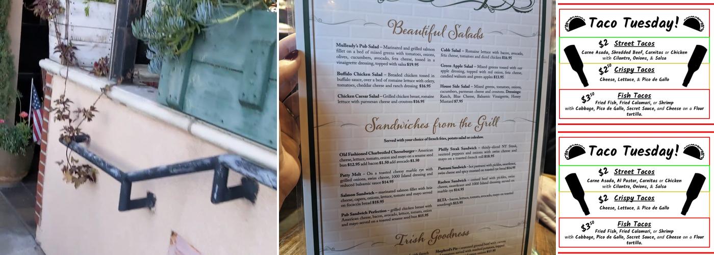 Mulleady's Sports Pub & Grill Menu