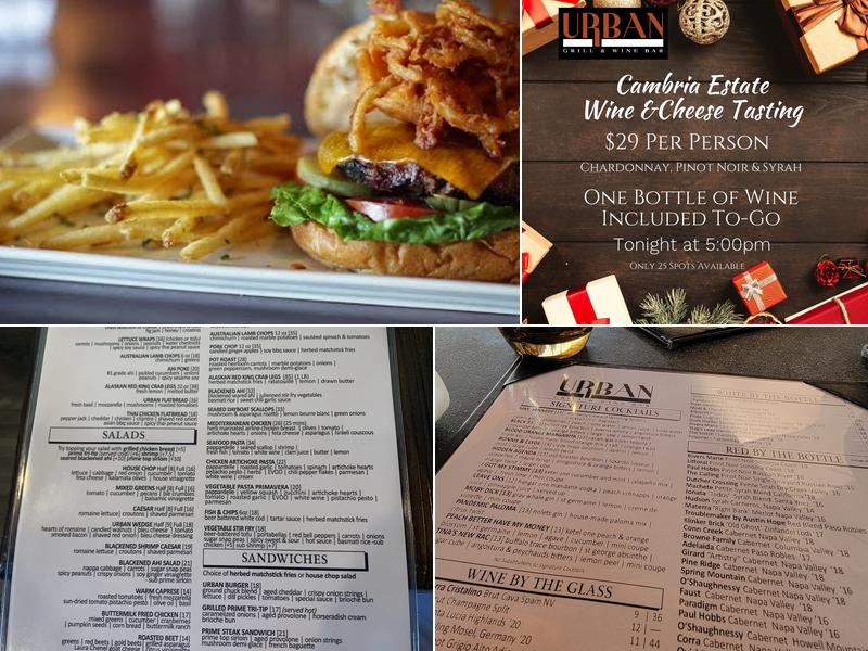 Urban Grill and Wine Bar Menu