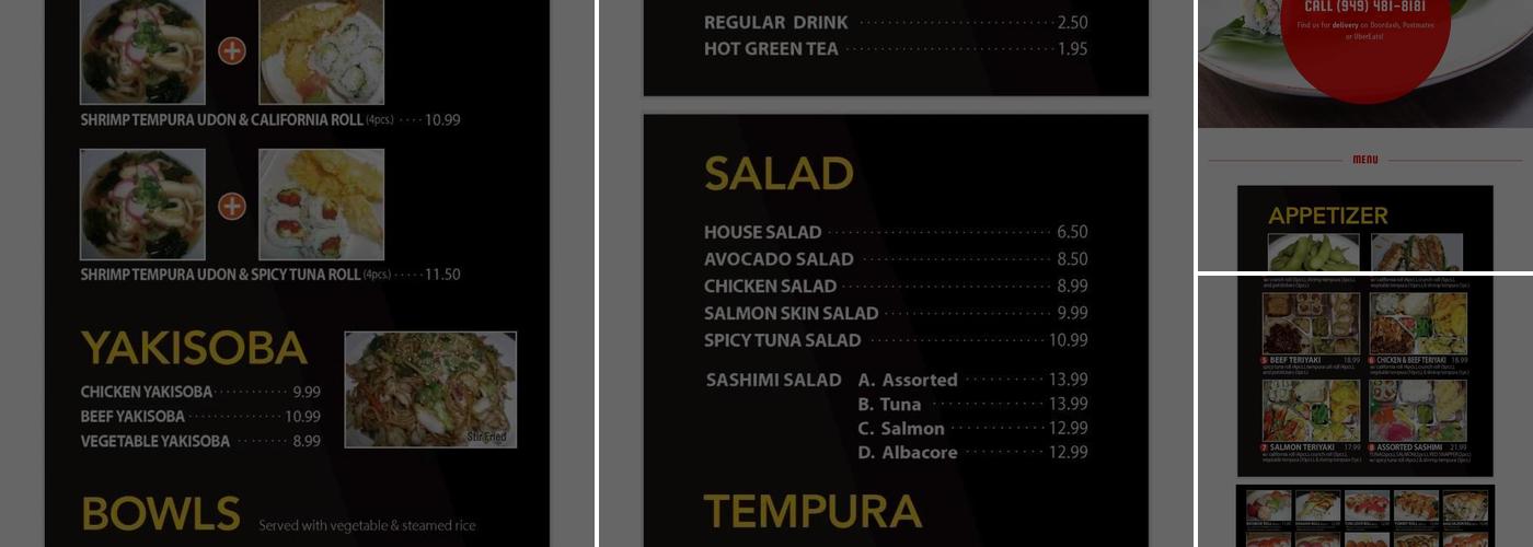 Sushi & Roll Menu